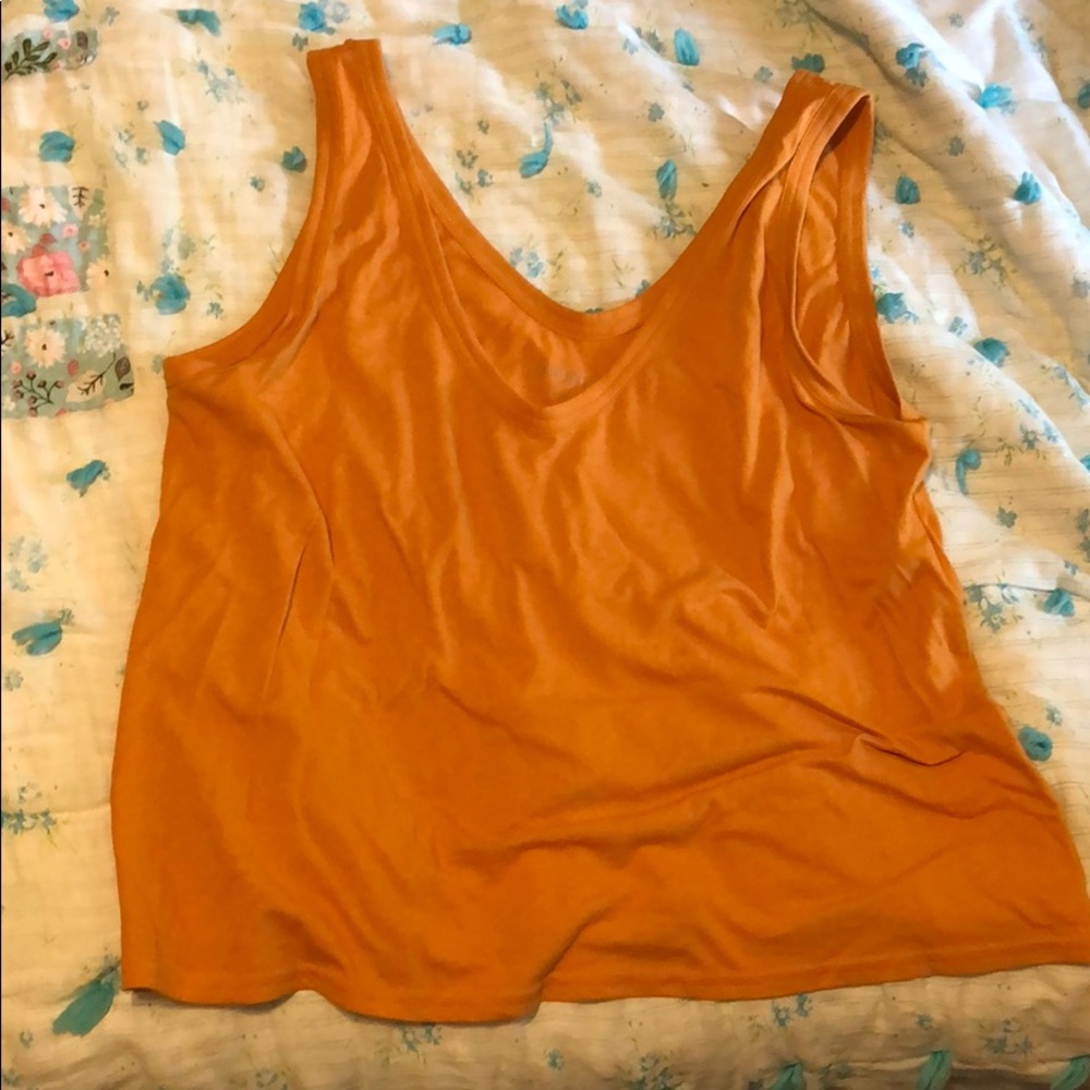 Everlane v neck crop tank